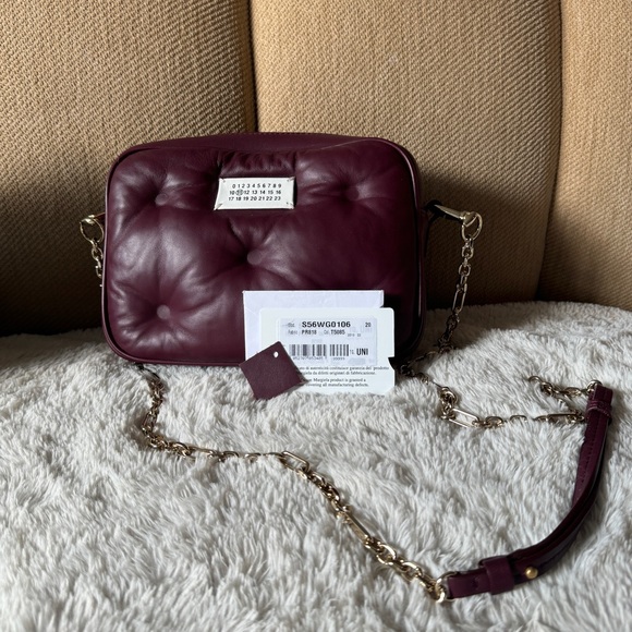 Maison Margiela Glam Slam Box Crossbody/Shoulder/Clutch in Bordeaux - Picture 4 of 13